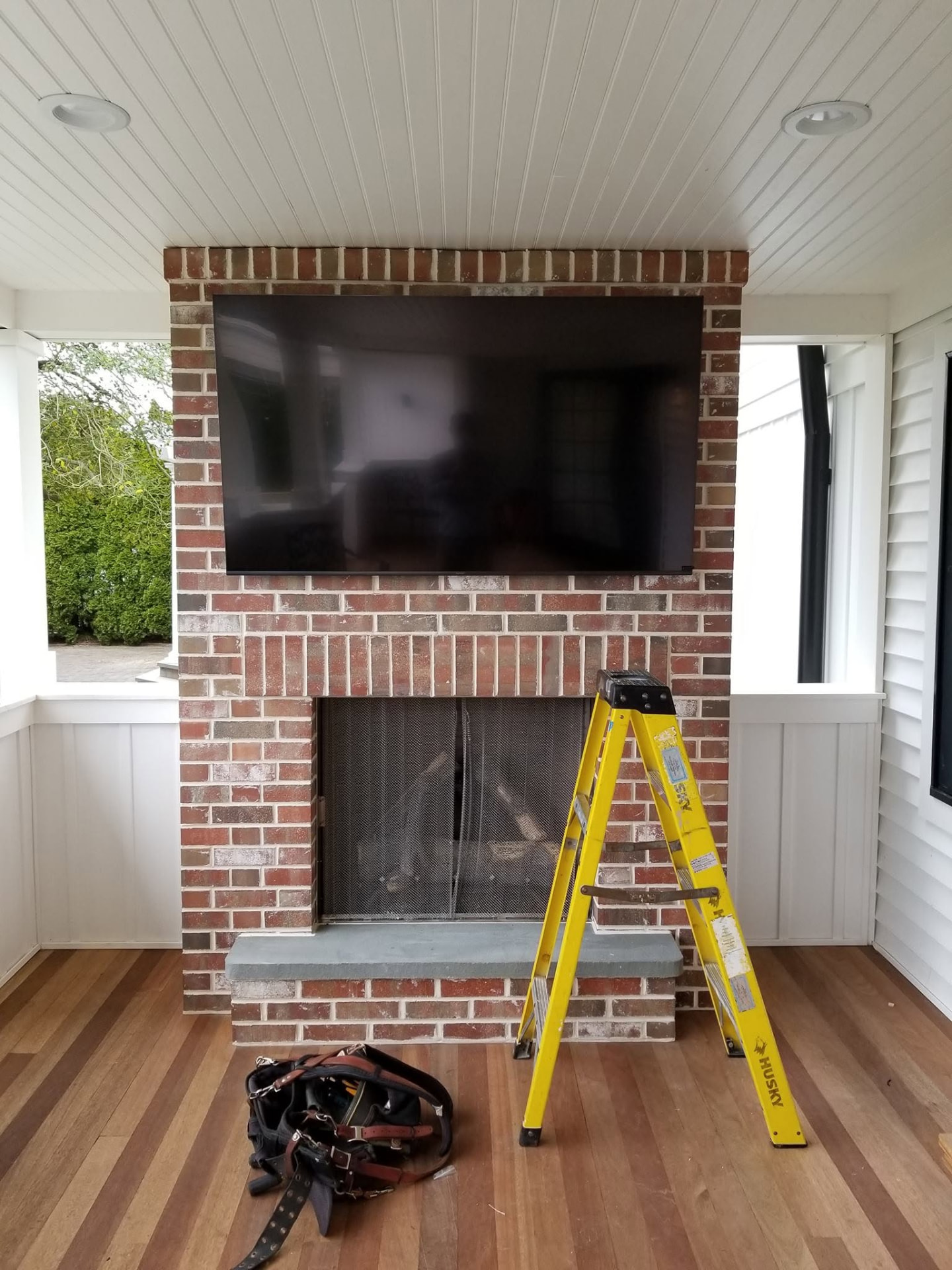 Outdoor Fireplace TV & Power